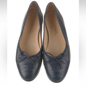 Chanel Navy Ballet Flats Size IT 40